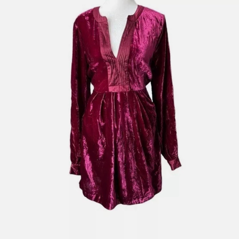 Free People chose me crushed velvet mini dress, brand new, size XS - Picture 3 of 13